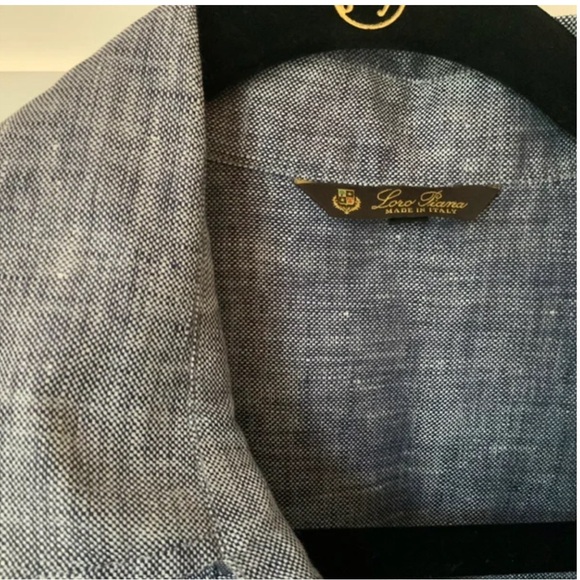 Loro Piana Linen Ruffle Front Tunic - Picture 3 of 5